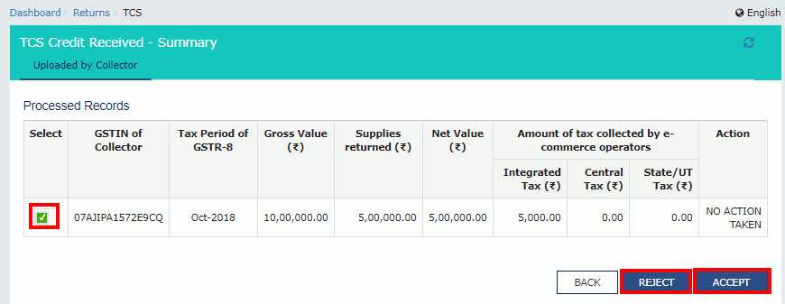 Filing GST form TDS and Credit received image 22