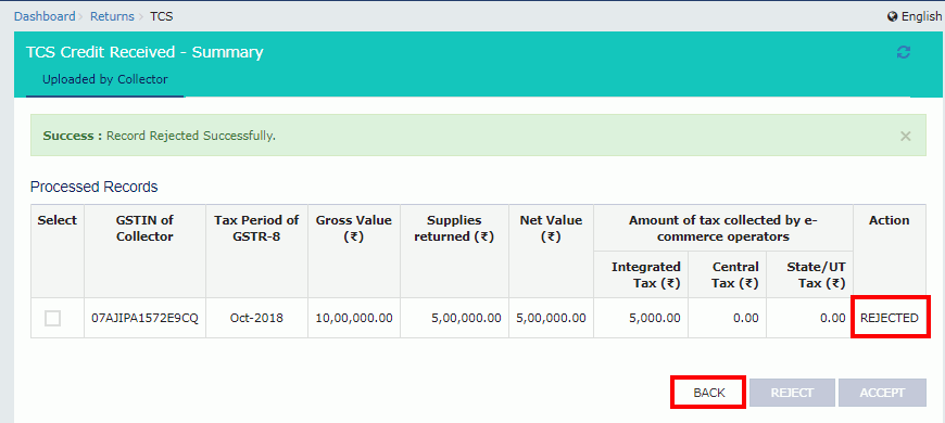 Filing GST form TDS and Credit received image 25