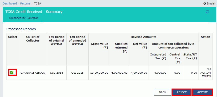 Filing GST form TDS and Credit received image 29