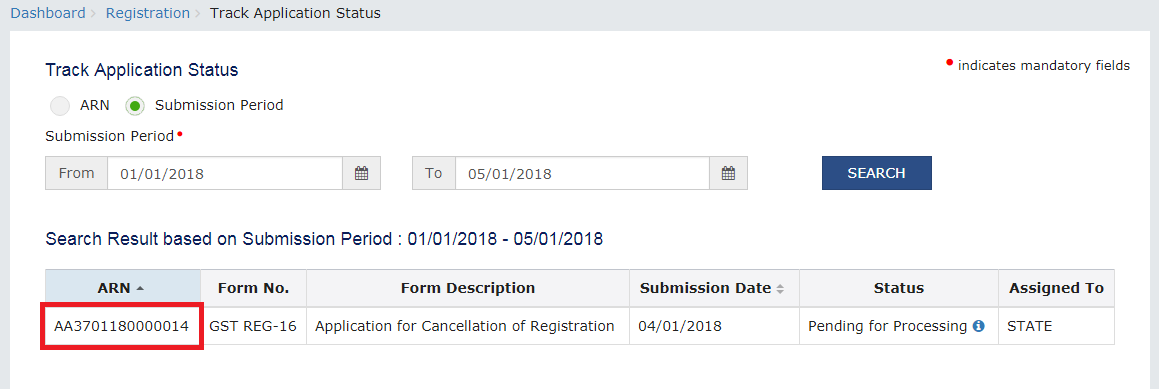 GST Cancellation procedure