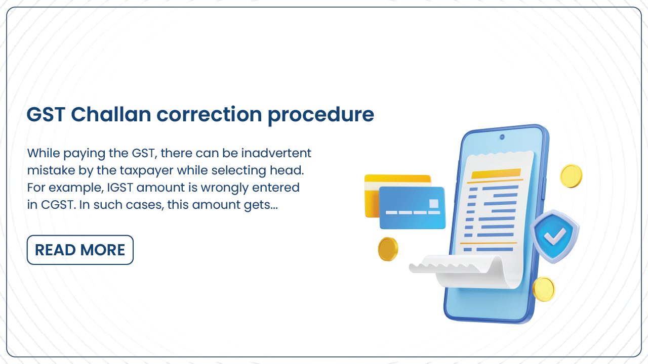 GST Challan correction procedure