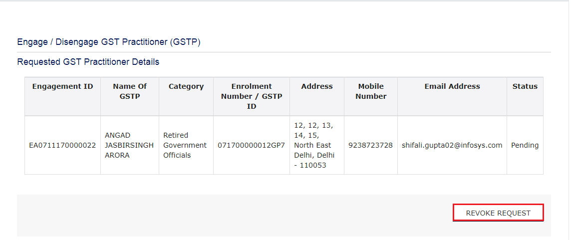 How to engage GST practitioner on portal