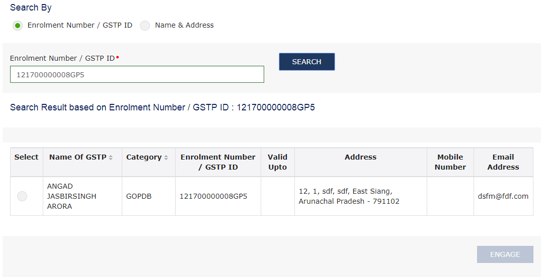How to engage GST practitioner on portal