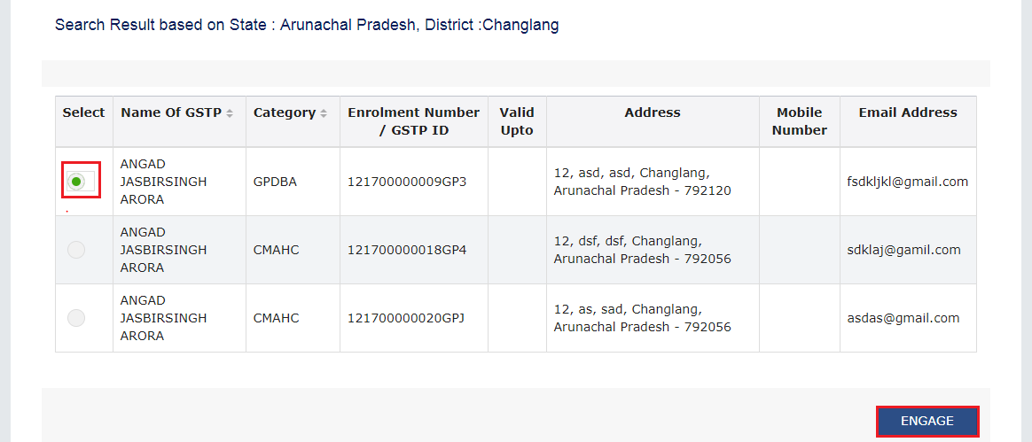How to engage GST practitioner on portal