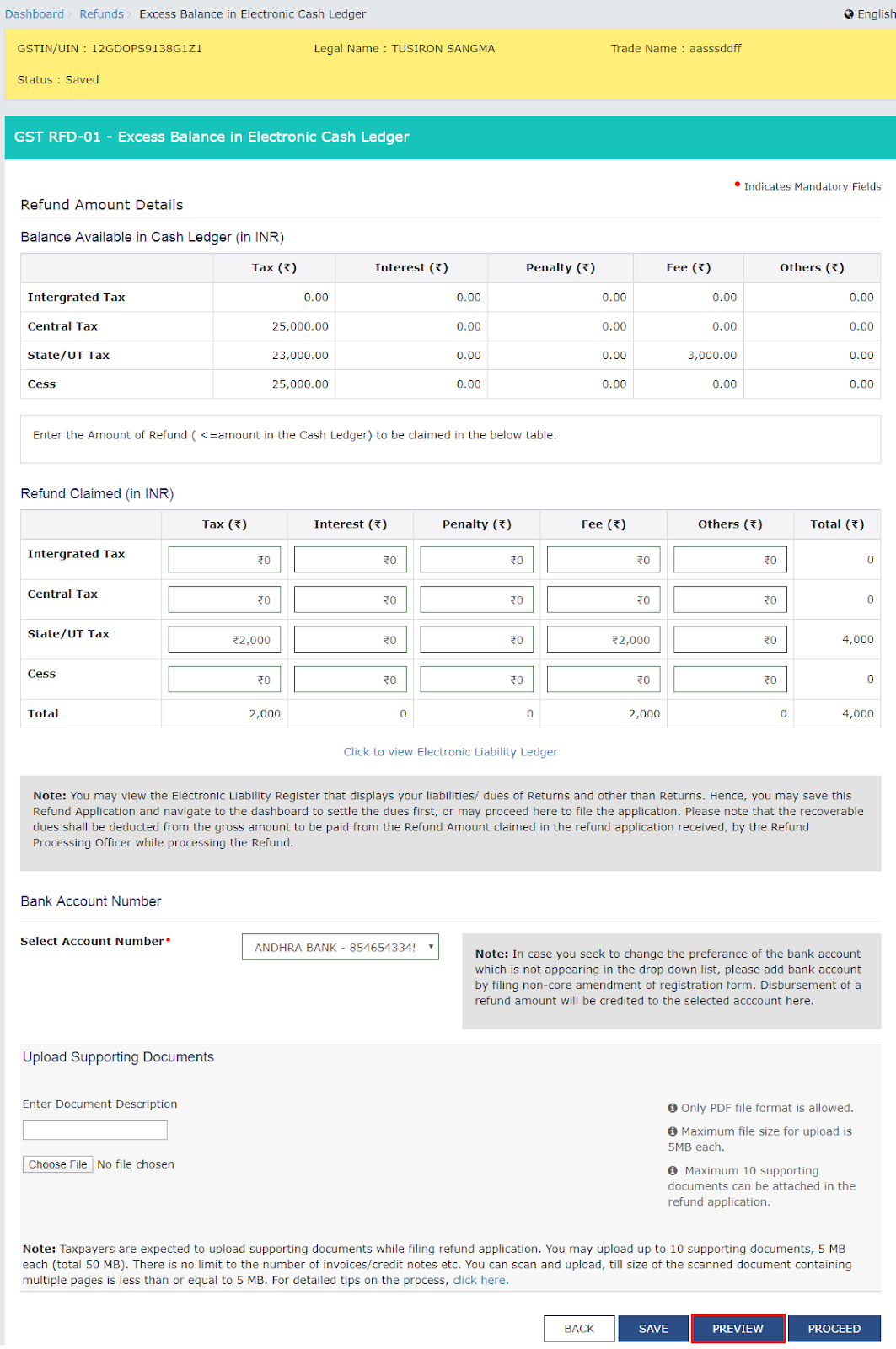 Procedure for filing GST refund application image 13